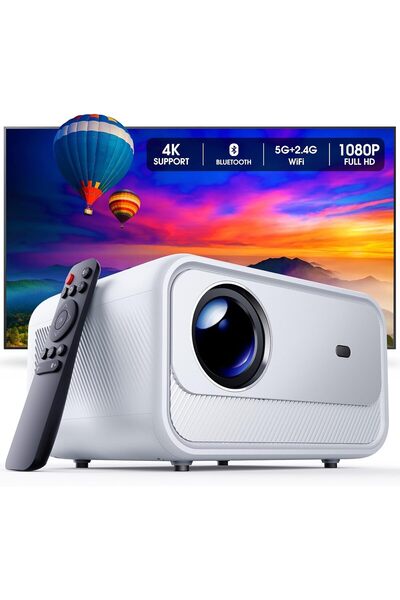 KOGAA Μίνι Φορητός Προβολέας WiFi 4K: Βιντεοπροβολέας Riatanxi Full HD 1080p ...