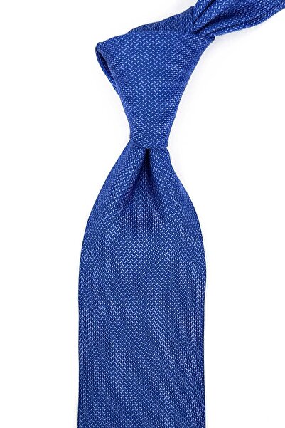 Kravatkolik Blue Dot Pattern Italian Silk Tie İk2361