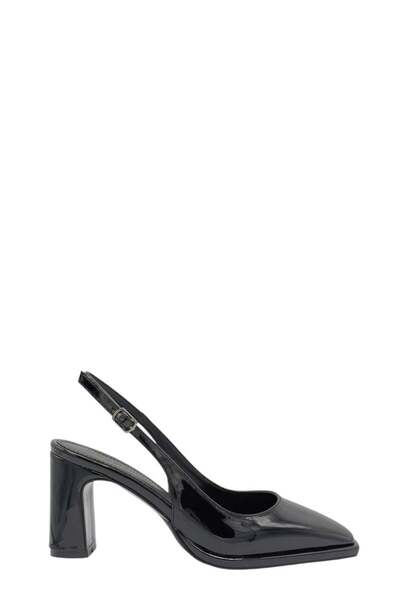 Moulin Shoes Black Patent Leather Platform Thick Heeled Women's Shoes