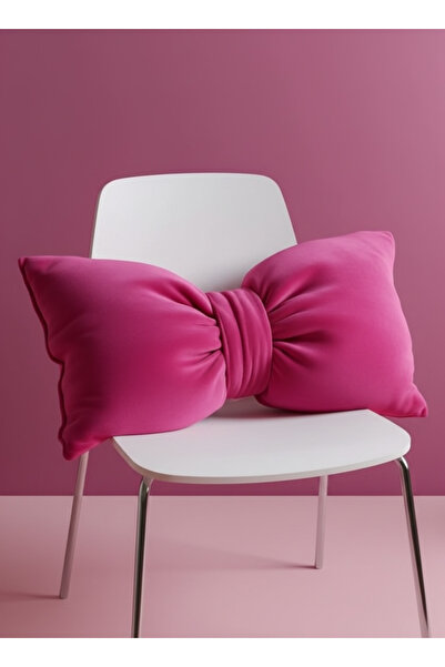 FARCY Μαξιλάρι με φιόγκο και λούτρινη επένδυση από φλις, μαξιλάρι καναπέ-κρεβ...