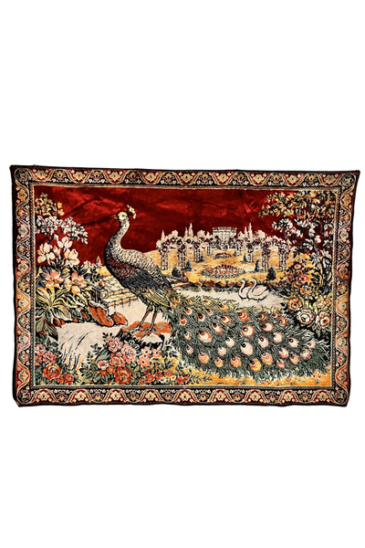 Taşhan Çarşı Antika Tavus Kuşu Motifli Duvar Halısı - 120x170 cm Nadir Ender ...