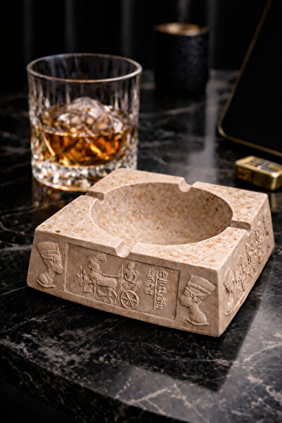 Lethe Design Egypt Figürlü Dekoratif Küllük, Kül Tablası, El Yapımı, Premium,...