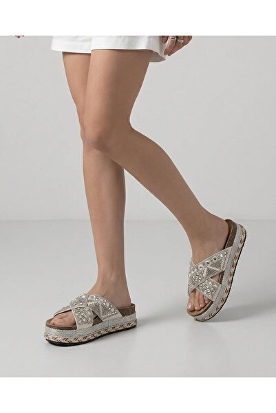 Guja 26Y222 Women's Cross Stone Thick Sole Slippers