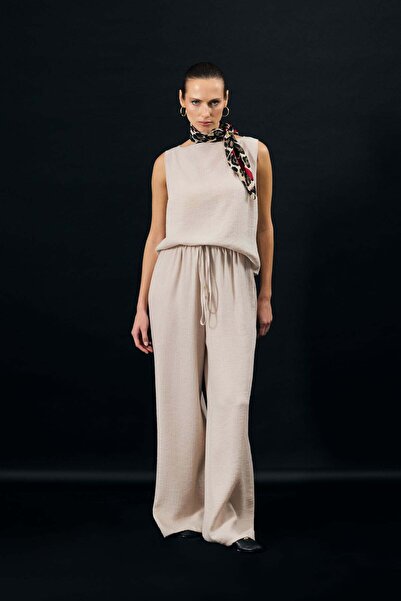 Sateen Παντελόνι Glow - Μπεζ