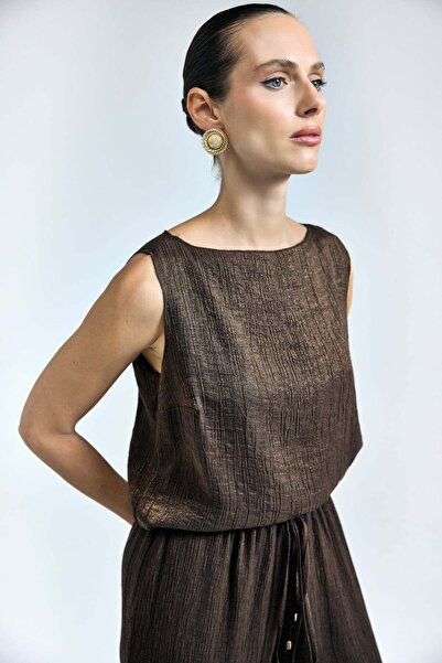 Sateen Μπλούζα Glow - Καφέ