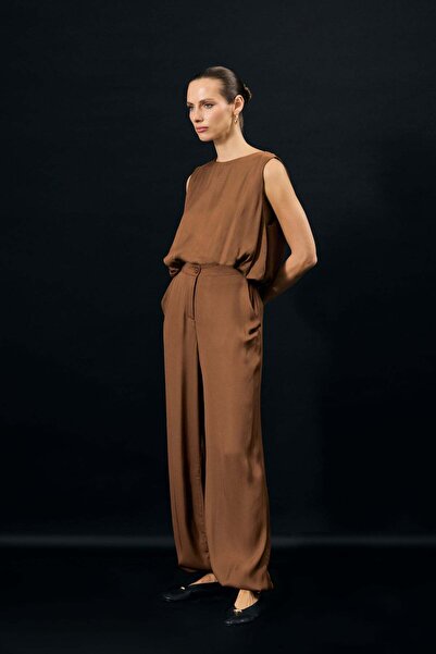 Sateen Παντελόνι Colin - Καφέ