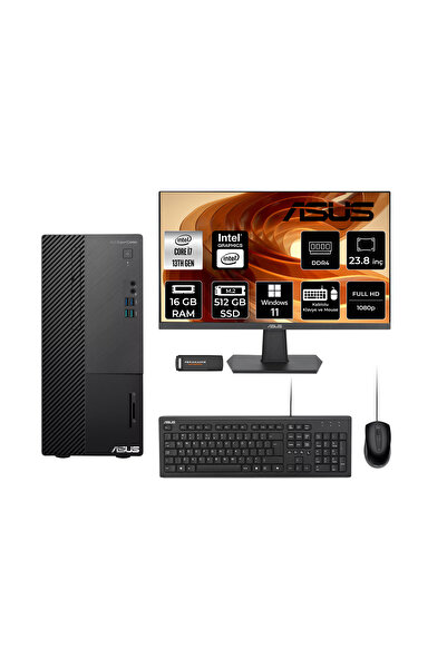 ASUS ExpertCenter D500ME i7 13700 16GB 512GB SSD W11H Masaüstü Bilgisayar + 2...