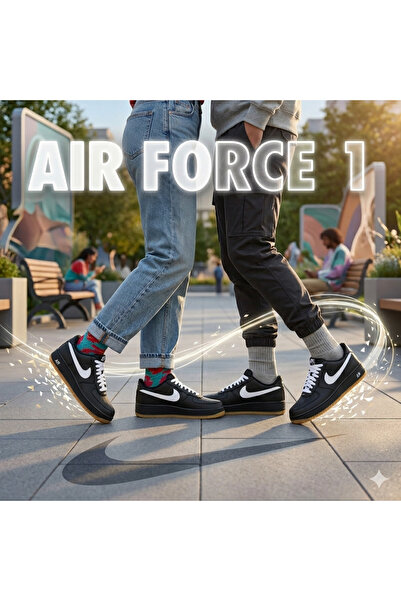Nike Air Force 1 Lv8 3 Gs Unisex Δερμάτινα Μαύρα Αθλητικά Παπούτσια |   HQ191...