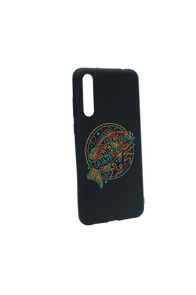 bestcase Θήκη σιλικόνης συμβατή με Samsung Galaxy A13, Νέον Ψάρι, ανθεκτική σ...