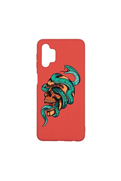 bestcase Θήκη σιλικόνης, Συμβατή με Samsung Galaxy A32 5G, Σχέδιο κρανίο, Ανθ...