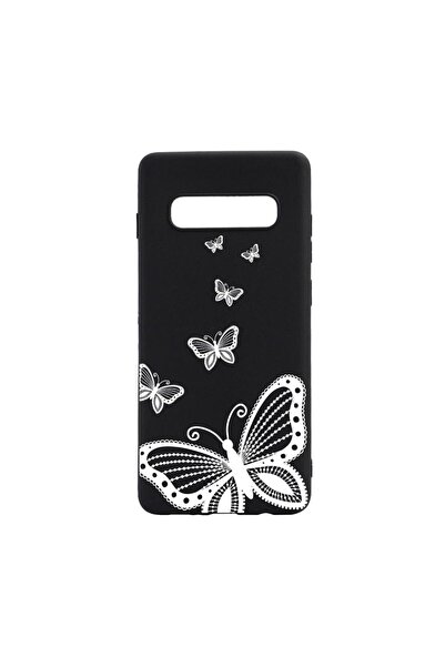 bestcase Θήκη σιλικόνης συμβατή με Samsung Galaxy S10, Σχέδιο πεταλούδα, ανθε...