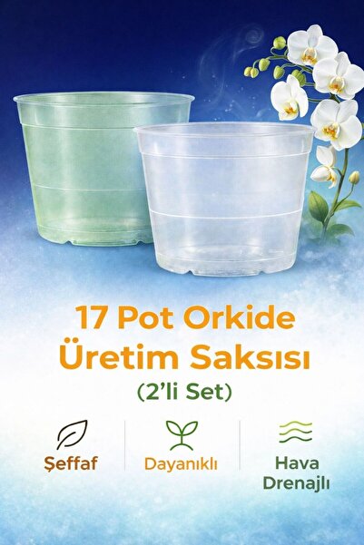 NEXVORİA 17 Pot Orkide Üretim Saksısı-Özel Üretim Saksı 2 Adet