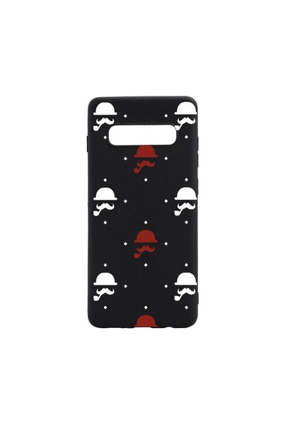 bestcase Θήκη σιλικόνης συμβατή με Samsung Galaxy S10 Plus, Σχέδιο μουστάκι, ...