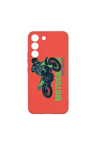 bestcase Силиконов калъф, съвместим със Samsung Galaxy S22 Plus, Мотокрос, ус...