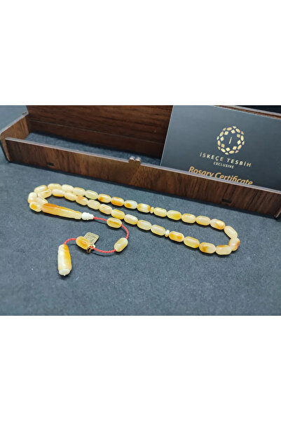 İskeçe Tesbih Ξύλινο Κουτί με Σκελετό Cemil Usta Esri 8.50 Γρ. Ρωσικό Κάγια Ν...