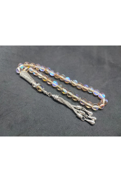 İskeçe Tesbih Special Tassel Design Natural Agate Stone