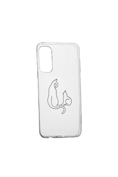 bestcase Θήκη σιλικόνης συμβατή με Samsung Galaxy S22, Αφηρημένη Γάτα, ανθεκτ...