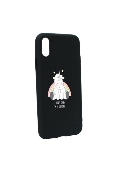 bestcase Θήκη σιλικόνης συμβατή με Apple iPhone XR, Μονόκερος - Δεν με νοιάζε...