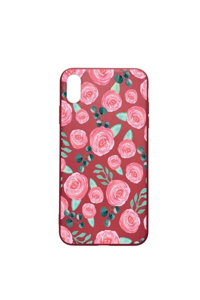 bestcase Θήκη σιλικόνης, Συμβατή με Apple iPhone XR, Σχέδιο τριαντάφυλλο, Ανθ...