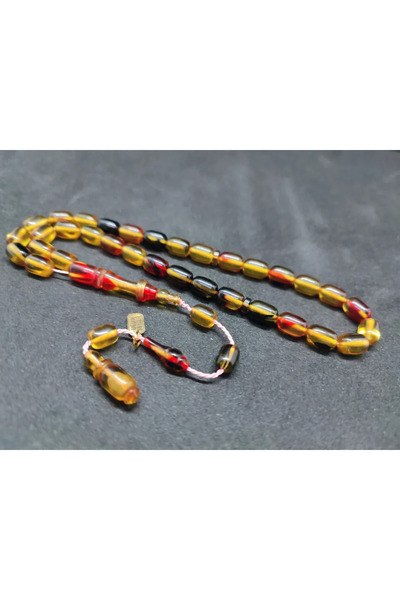 İskeçe Tesbih Uğur Şener Αριστοτεχνικό Έργο: Διπλής στρώσης γυαλισμένο κεχριμ...