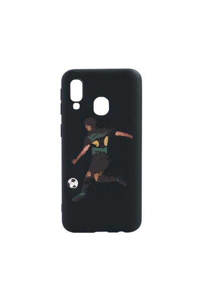 bestcase Θήκη σιλικόνης συμβατή με Samsung Galaxy A40, Σχέδιο Ποδόσφαιρο, ανθ...