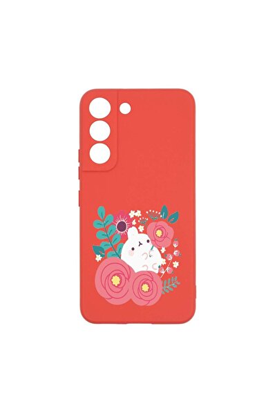 bestcase Θήκη σιλικόνης, Συμβατή με Samsung Galaxy S22 Plus, Κουνέλι σε λουλο...