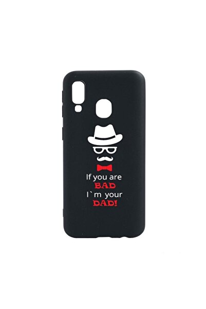 bestcase Θήκη σιλικόνης συμβατή με Samsung Galaxy A40, Bad Dad, ανθεκτική στη...