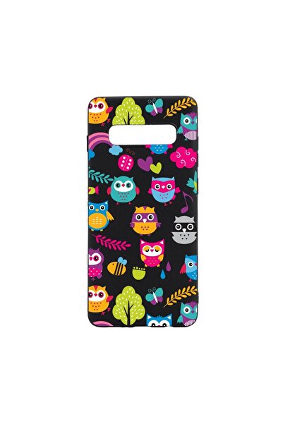 bestcase Θήκη σιλικόνης συμβατή με Samsung Galaxy S10 Plus, Κουκουβάγια, ανθε...