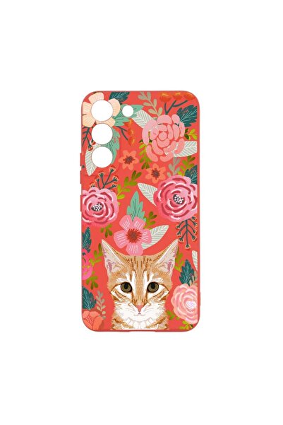 bestcase Husa Silicon, Compatibila Cu Samsung Galaxy S22 Plus, Cat and Flower...