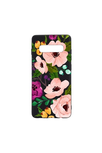 bestcase Θήκη σιλικόνης συμβατή με Samsung Galaxy S10, Παστέλ Λουλούδια, ανθε...