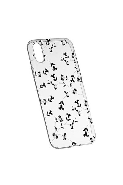 bestcase Husă pentru Apple iPhone XS Max, Black Flower, 128, Silicon