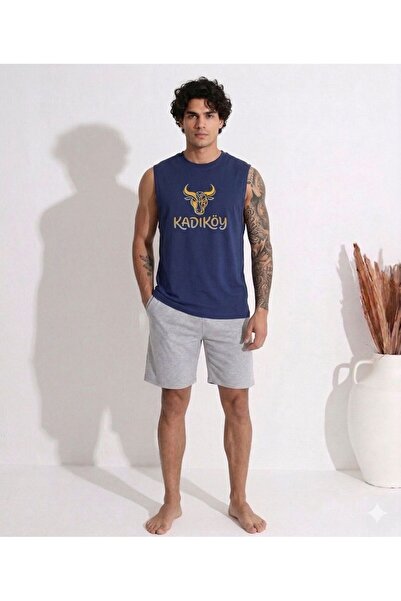 Lunaberry Ανδρικό βαμβακερό σορτς αθλητικής φόρμας Boğa Kanarya για αθλήματα,...