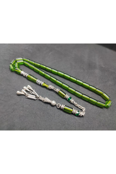 İskeçe Tesbih Σεβκέτ Αλκάν Αστραφτερό Έργο Τέχνης: Ασημένιο Κεντημένο Γερμανι...