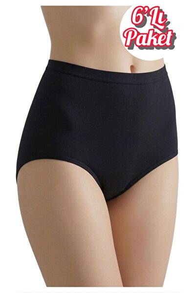 Özten İç Giyim Pack of 6 Silicone Waistband Tummy Tuck Women's Fit Bato Panti...