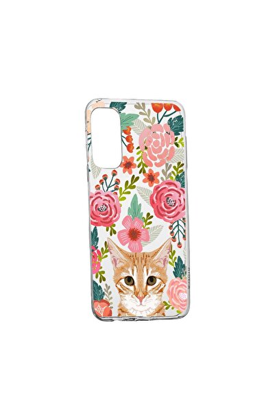 bestcase Θήκη σιλικόνης συμβατή με Samsung Galaxy A53 5G, Γάτα και Λουλούδια,...