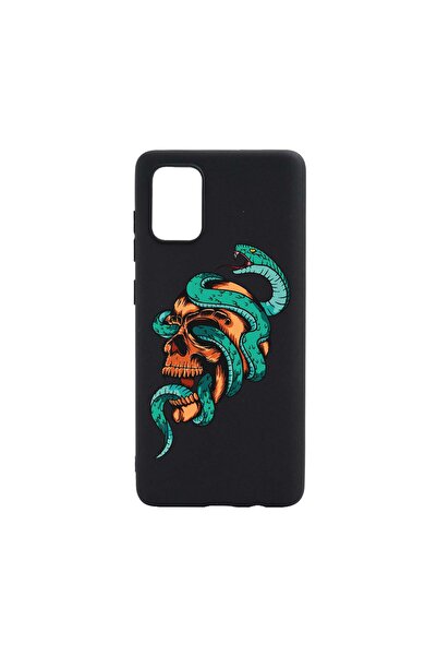 bestcase Θήκη σιλικόνης συμβατή με Samsung Galaxy A53 5G, Σχέδιο κρανίο, ανθε...