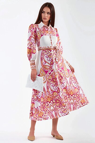 Hiccup Φόρεμα μάξι με σχέδιο Paisley και ζώνη από την MSN