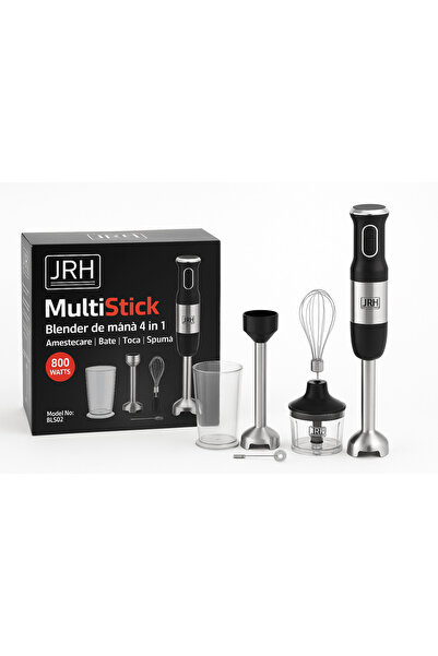 OEM Σετ ραβδομπλέντερ 4 σε 1, 800W JRH multiStick Inox, Περιλαμβάνονται αξεσουάρ