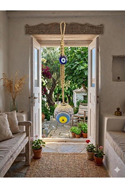naturel glow el yapımı iznik çini seramik balkon bahçe duvar kapı süsü