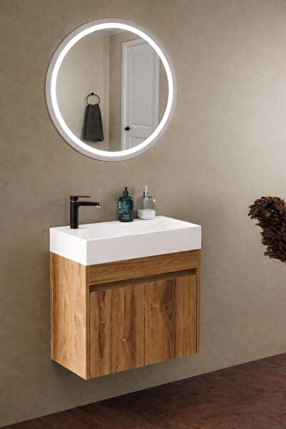 Gold Ban-yom PACO 65 CEVİZ MDF Banyo Mobilyası Seti