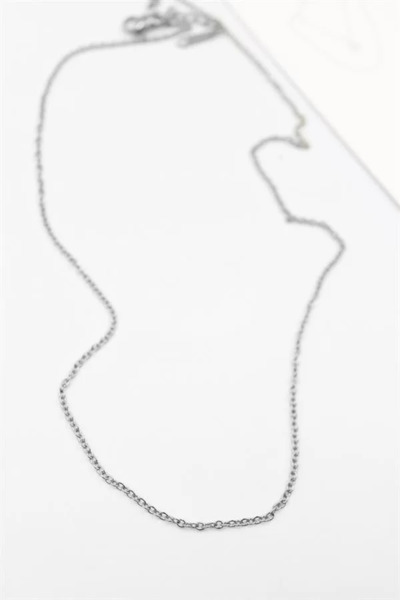 Generic Brand Steel Chain Necklace - 45 cm - Silver