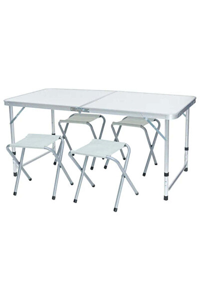 OEM Πτυσσόμενο Σετ Τραπεζιού Κάμπινγκ με 4 Καρέκλες JRH, Ελαφρύ Αλουμινένιο, ...