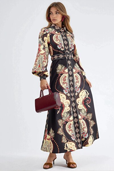 Hiccup Φόρεμα μάξι με σχέδιο και ζώνη MSN