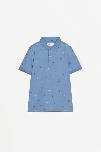 LEFTIES Desenli polo yaka t-shirt