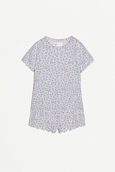 LEFTIES Desenli kısa pijama takımı