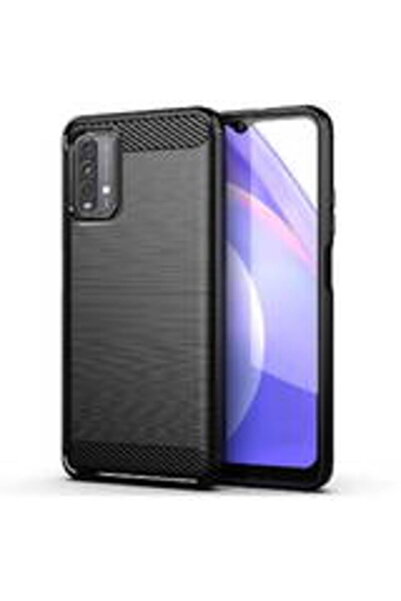 Techsuit Калъф за Xiaomi Redmi 9T / Redmi 9 Power - карбонов силикон - черен