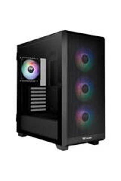 THERMALTAKE Компютърна кутия S250 ARGB, тип  "тауър " (черна, със закалено ст...