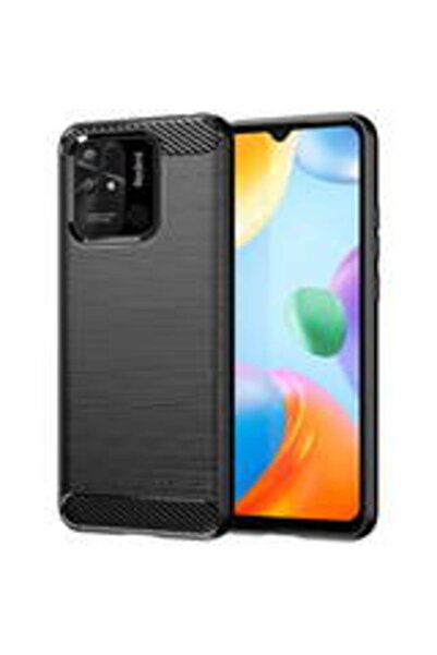 Techsuit Θήκη για Xiaomi Redmi 10C - Σιλικόνη άνθρακα - Μαύρη