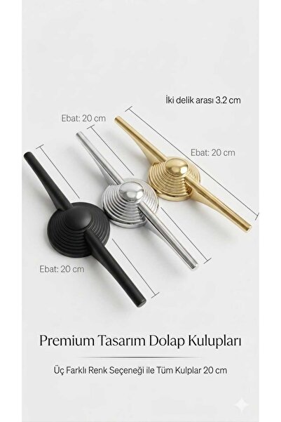 EM&MA DESİNG EMMA, GOLD MODERN, ŞIK DOLAP KULP (20CM)