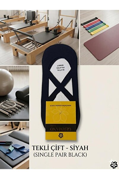 VenusOfficial Venus Pilates Çorabı Kaydırmaz Taban Tekli Çift Beyaz
